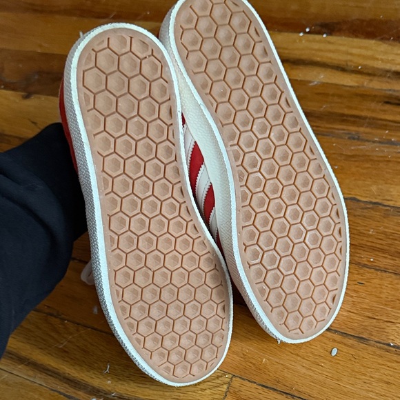 Adidas Red and White Women's Gazelle Sneakers - Picture 6 of 6